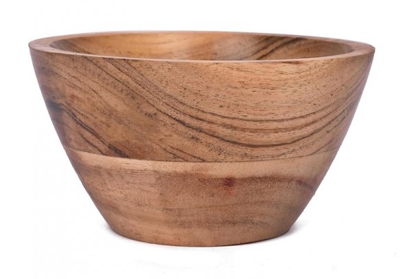 Acacia Wood Bowl Sets of 4 for Kitchen Meal Party and Salad Fruit, Vegetable, Snack (4.5" x 4.5" x 2.5")